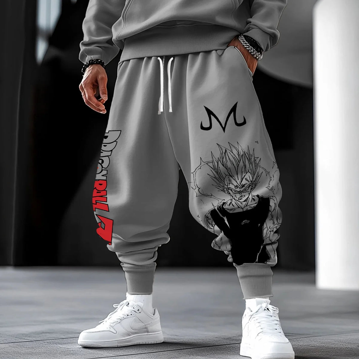 Dragon Ball Sweatpants | Majin Buu Anime Print | Polyester Casual Fit | Men