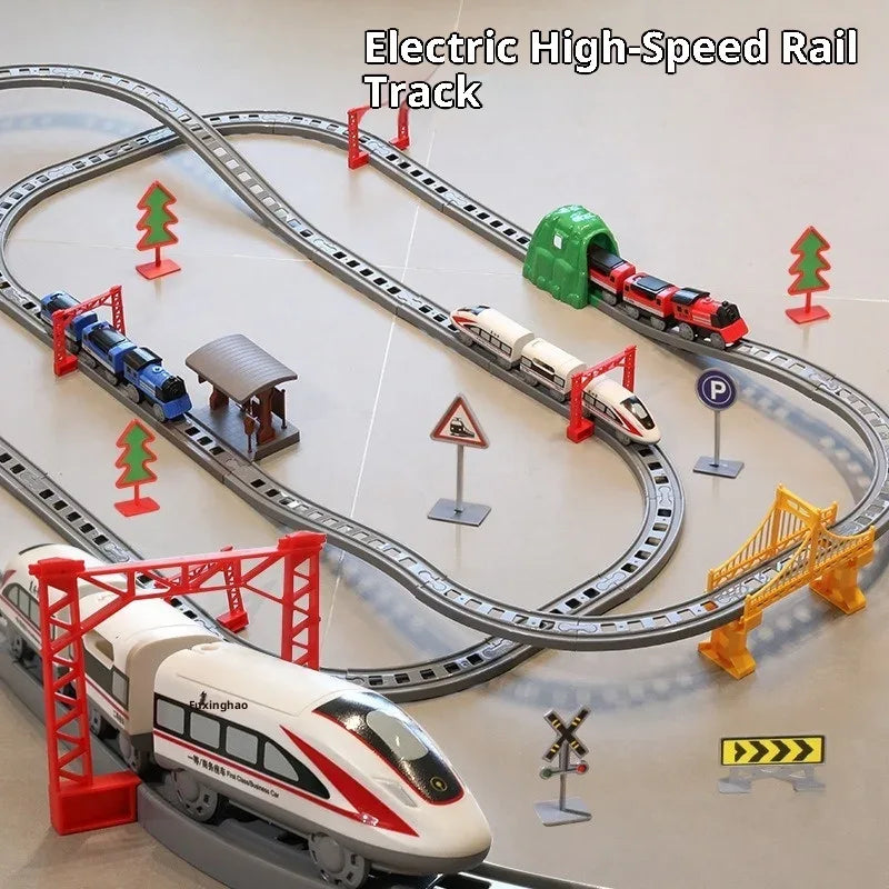 Electric Train Set With Track Playset For Kids Educational - ToylandEU