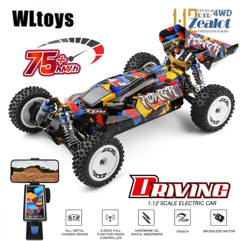 75KM/H Brushless RC Car - High-Speed 1:12 Scale Off-Road Drift Toy