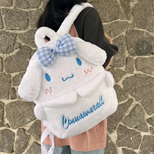 New Sanrio  Lovely Plush Backpack Cinnamoroll Kuromi Girl Heart ToylandEU.com Toyland EU