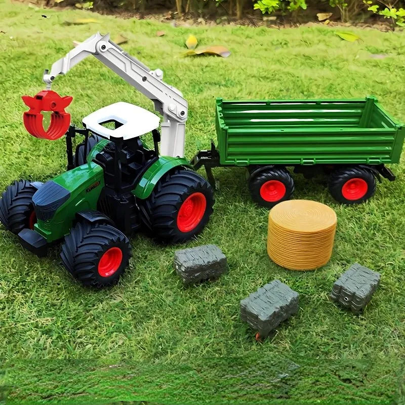 Children's Farmer Car Farm Tractor Inertia Toy Car Model Transport - ToylandEU