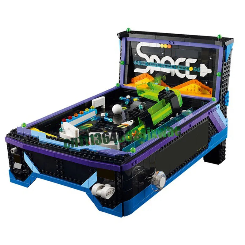 Building Block Set | Space Arcade Pinball Machine Model | Lego Compatible ABS