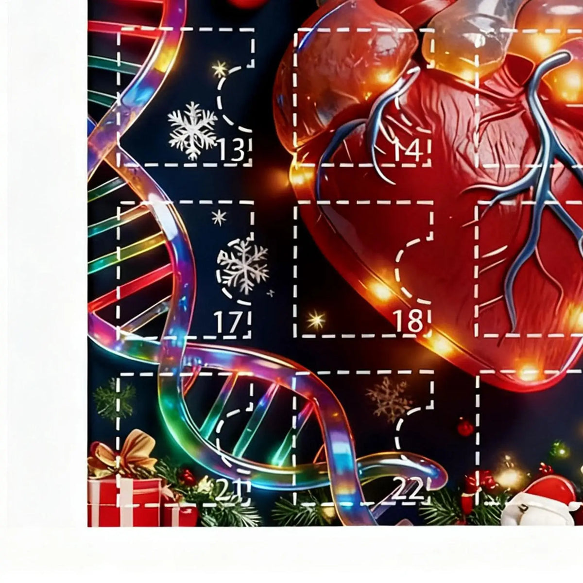 Advent Calendar | 24 Day Human Organ Figurines | 2D Anatomy Countdown | Gift For Medical Students