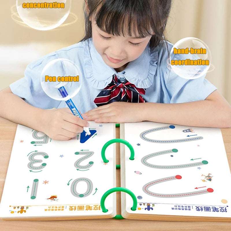 136Page Children Montessori Drawing Toy Pen Control Training Color - ToylandEU