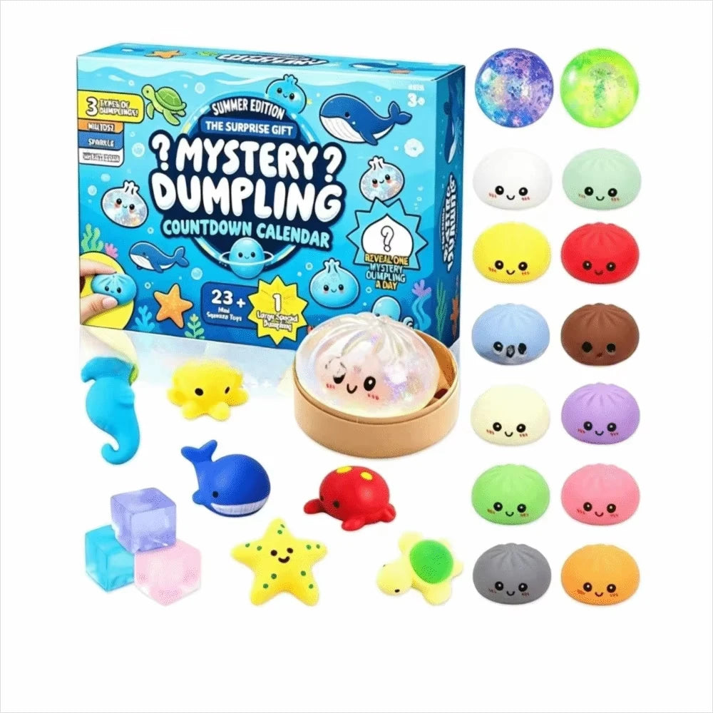 Dumpling Squishy Advent Calendar | Slow Rise | Blind Box | 24Pcs Xmas Gift