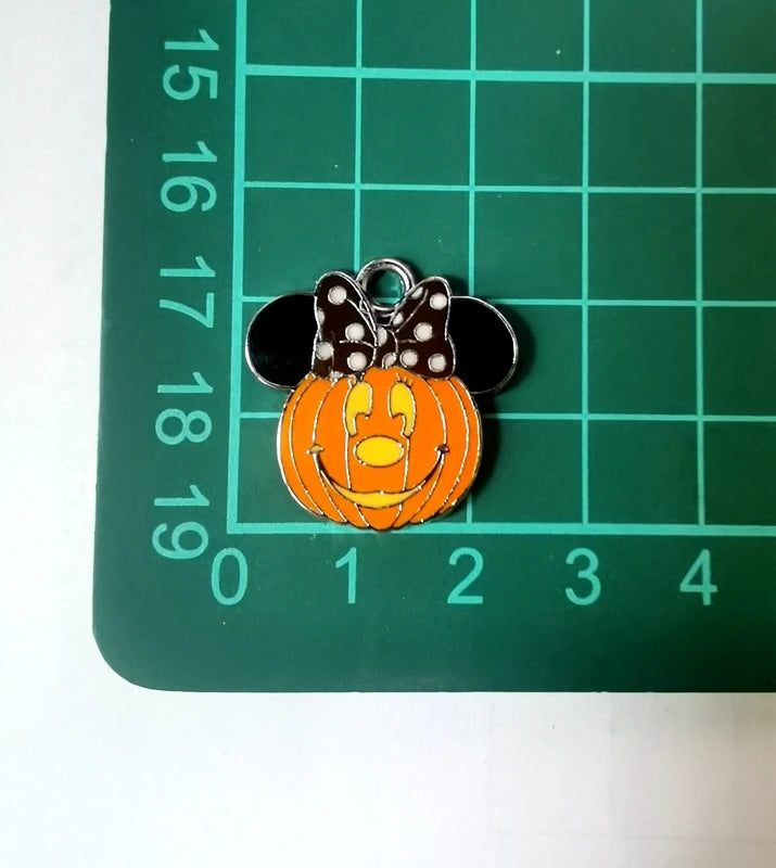Halloween Pendant Charms | Metal | Keychain DIY | 10 Pieces