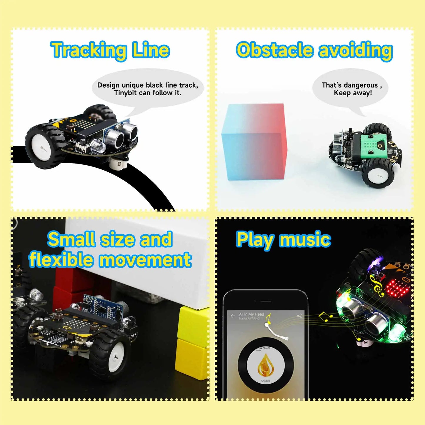 STEM Robotics Car Kit: Microbit Programming with Python & MakeCode