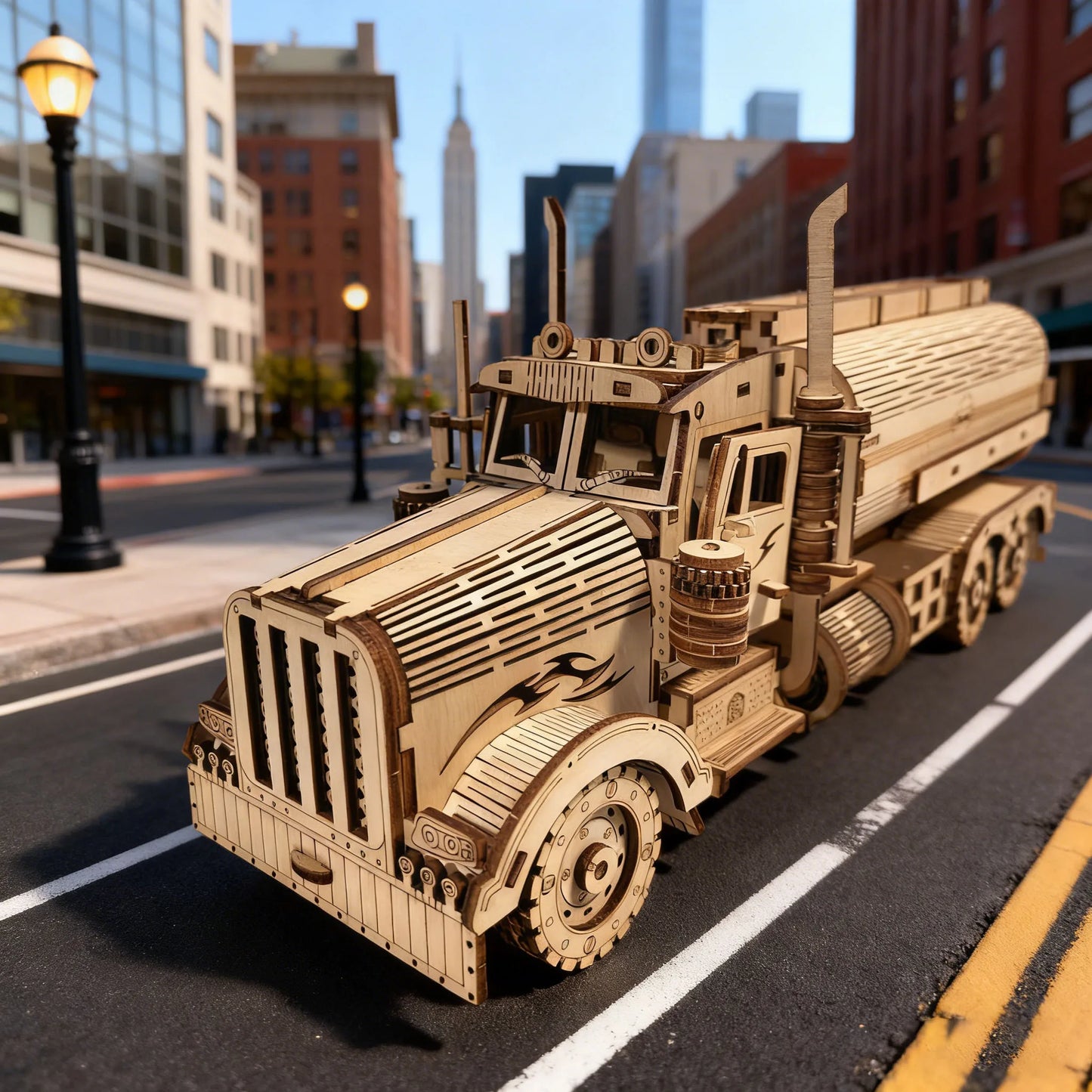 Wooden 3D Oil Tanker Puzzle Kit For Education And Play