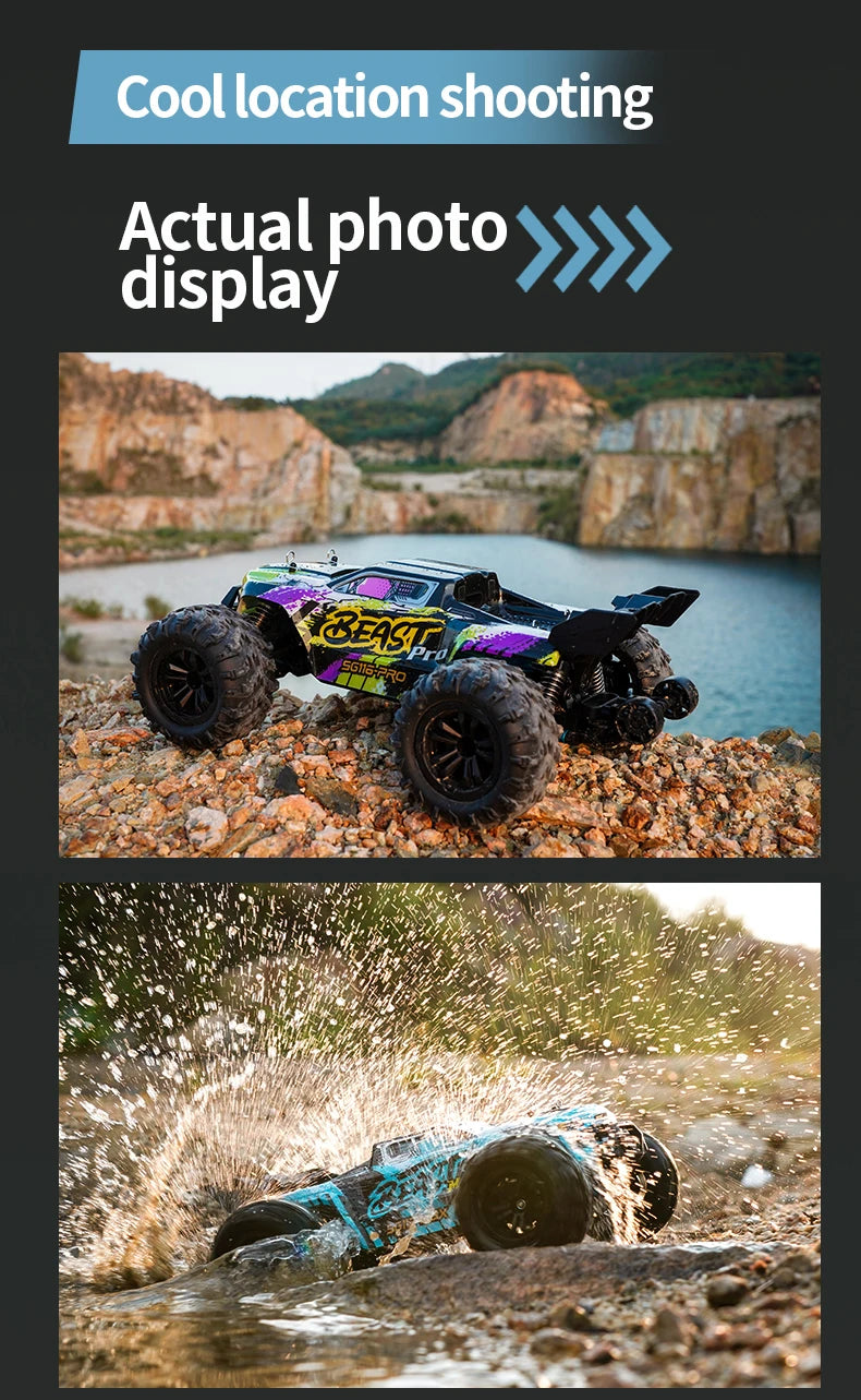 RC SG116 MAX 1:16 High-Speed 4WD RC Drift Racing Monster Truck - 70KM/H Off-Road Remote Control Car for Kids