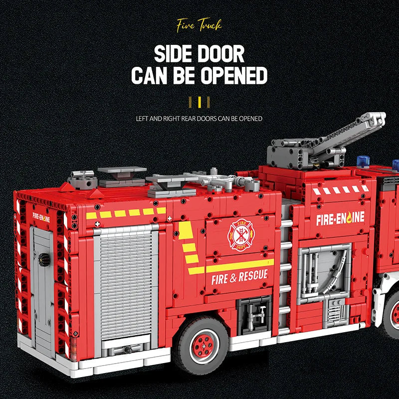 City RC Water Jet Fire Truck Building Blocks MOC Electric Construction Kit - ToylandEU