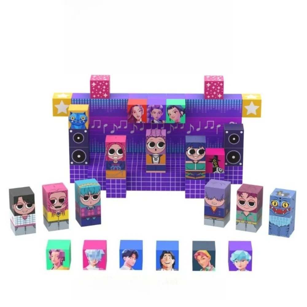 Magnetic Blocks Build Set | 64/100/150 PCS | DIY STEM Toy | Tiger Figure Theme