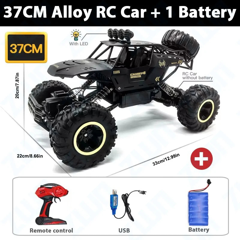 4WD RC Car With LED Lights For All Terrain Adventures