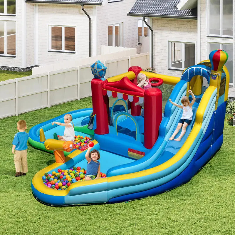 Inflatable Water Slide Wet Dry Combo Bounce House For Outdoors