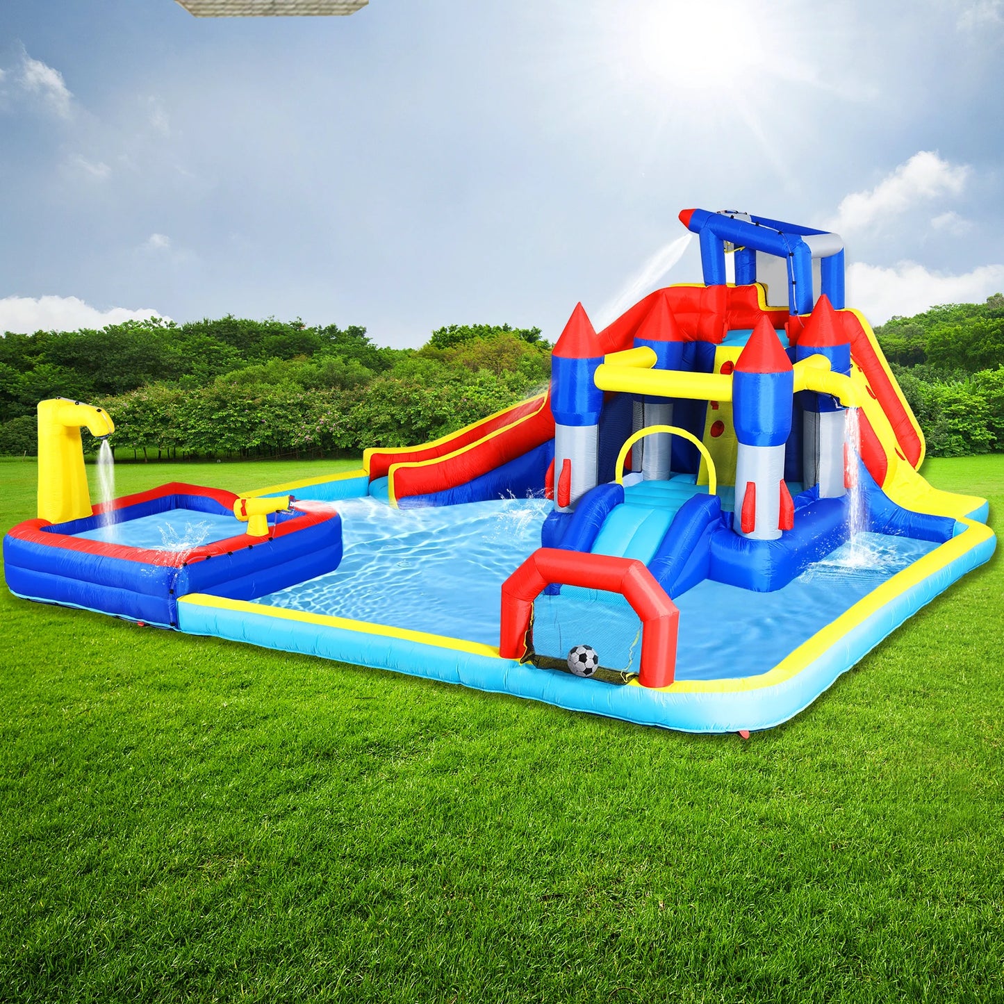 Inflatable Water Slide 10in1 Bounce House For Outdoor Fun