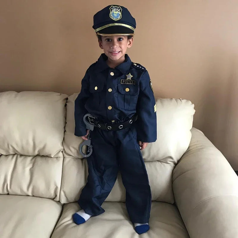 Kids' Police Officer Costume Set - Unisex Halloween Costume for Fun Role Play