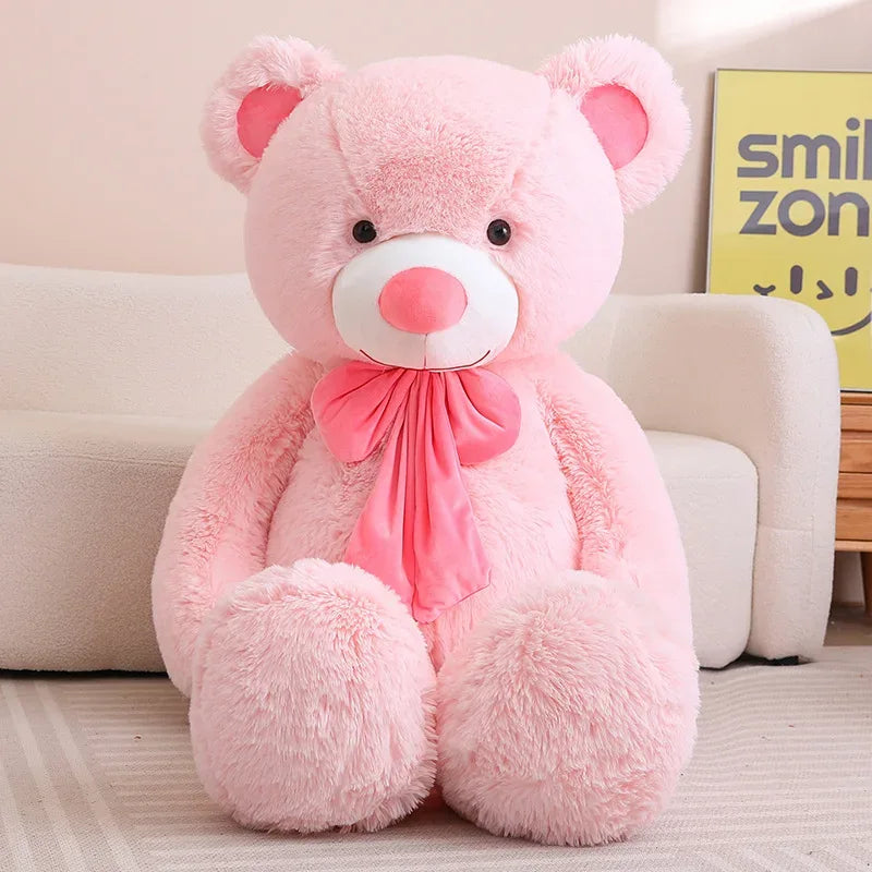 Bear Plush Pillow Bowknot Soft Premium Gift For Kids - ToylandEU