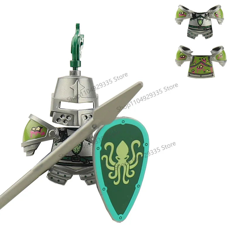 Micro Blocks | Medieval Knight Figures | Plastic Model Kit | Ages 14 Plus