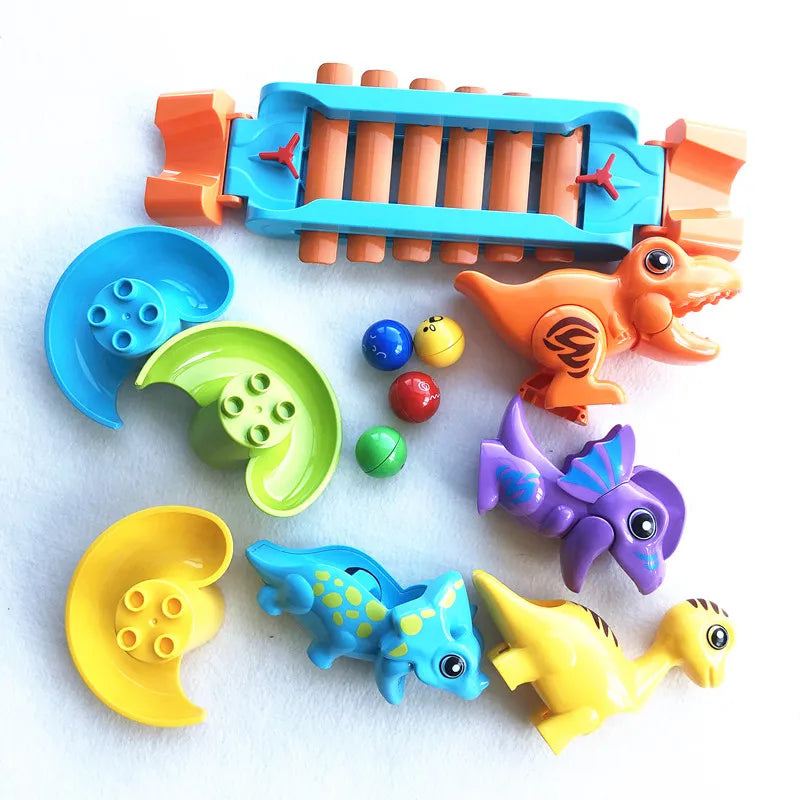 Endless Possibilities Marble Run Dinosaur Race Track Building Blocks - ToylandEU