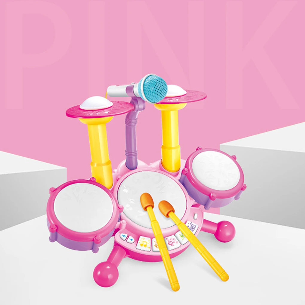 Powerful Beat Kids Drum Set - Easy To Play And Rhythmic For Musical Toyland EU