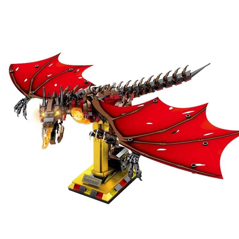 1359PCS Flames Dragon Smaug Building Blocks Model Toy - ToylandEU