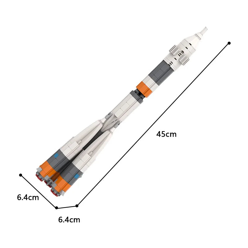 Soyuz Rocket 1:110 Scale Building Block Set - DIY Educational Bricks
