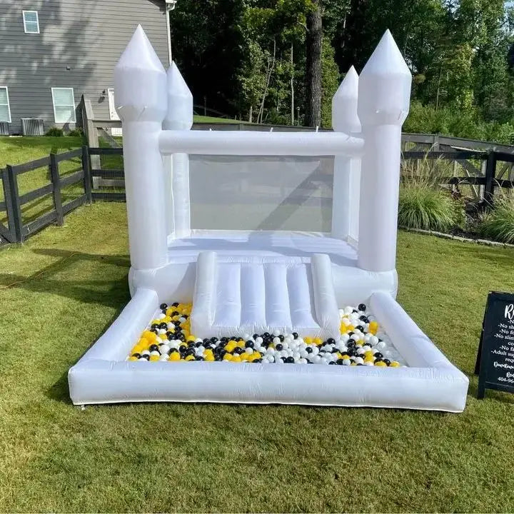 Inflatable Bounce House With Slide And Ball Pit For Weddings