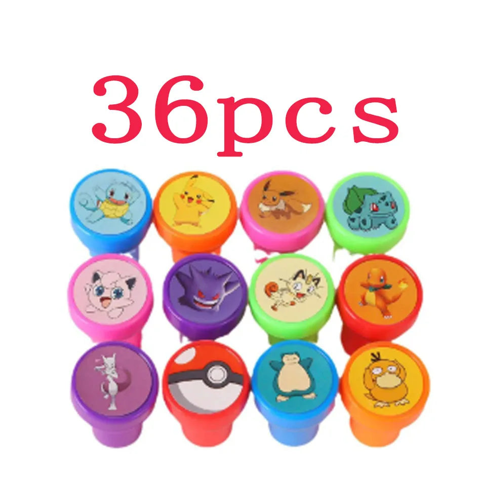 Pokemon Seal Stamp Set | 12 and 36 Pack | Party Favors | 12 Pack, 36 Pack