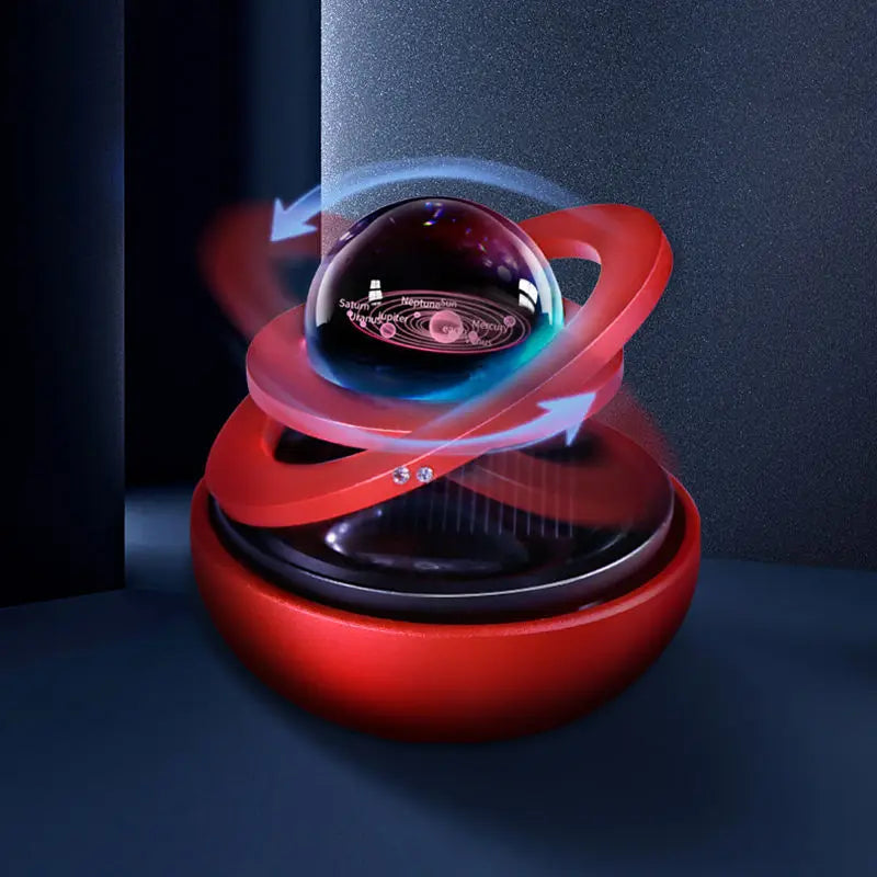 Solar-Powered Rotating Magnetic Levitation Car Ornament - ToylandEU