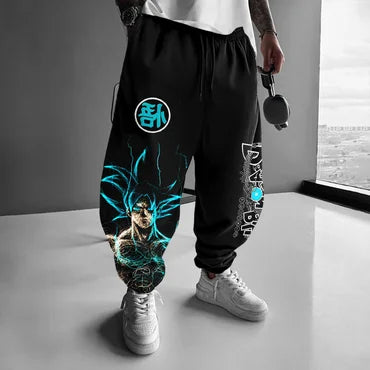 Joggers | Dragon Ball Goku 3D Print | Quick Dry Oversized | Unisex
