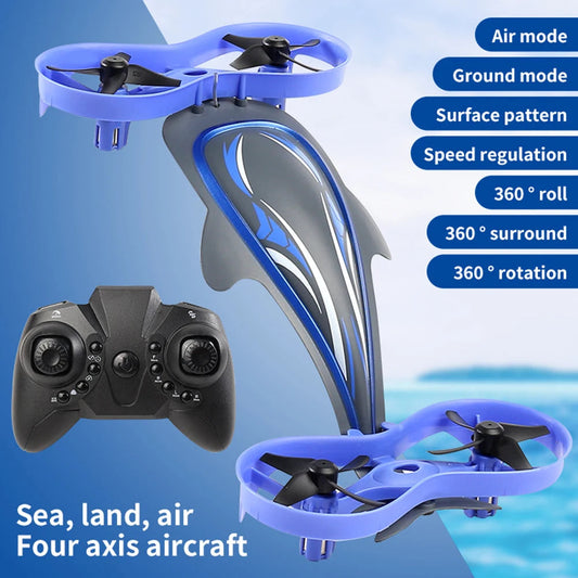 Versatile 3-in-1 RC Drone for Kids - Sea, Land, and Air Remote Control Aircraft - ToylandEU