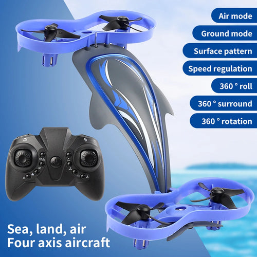 Versatile 3-in-1 RC Drone for Kids - Sea, Land, and Air Remote Control Aircraft ToylandEU.com Toyland EU