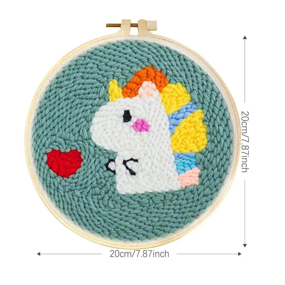  SDOYUNO Punch Needle Embroidery Kit - Adjustable Tool, Hoop, and Yarn for Beginners - 20x20cm Rug Landscape Coaster Set -  ToylandEU™