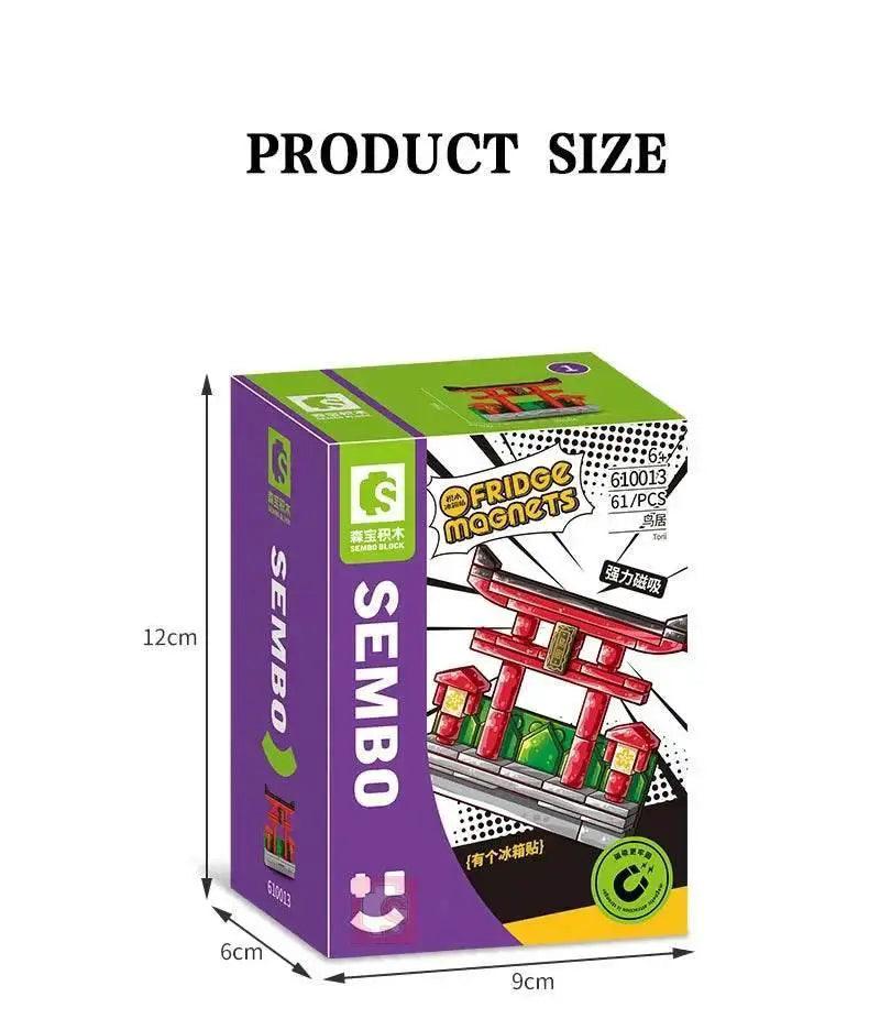  SEMBO BLOCK Japan Architecture Fridge Magnets Cherry Blossom Bricks DIY Gifts Toys for Young Child Adults -  ToylandEU™