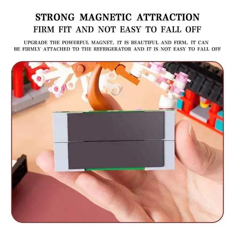 SEMBO BLOCK Japan Architecture Fridge Magnets Cherry Blossom Bricks DIY Gifts Toys for Young Child Adults - ToylandEU