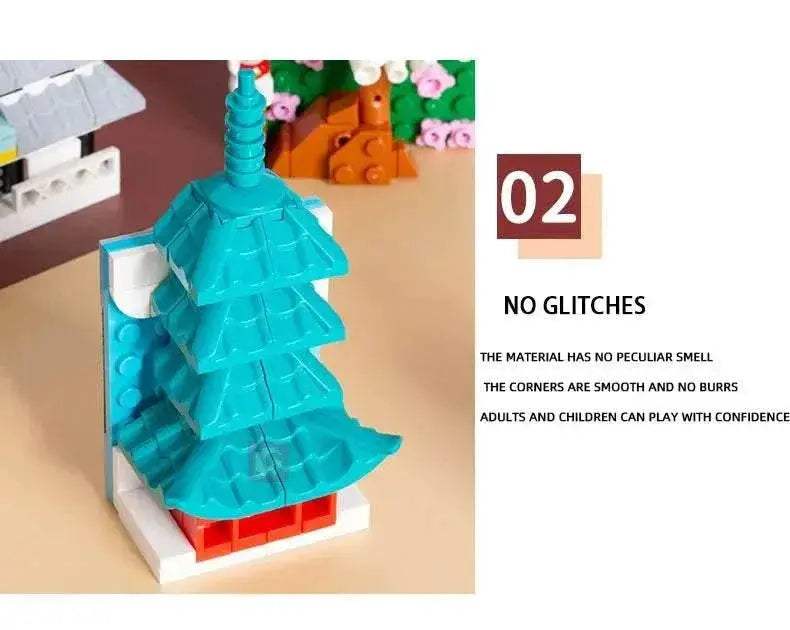 SEMBO BLOCK Japan Architecture Fridge Magnets Cherry Blossom Bricks DIY Gifts Toys for Young Child Adults - ToylandEU
