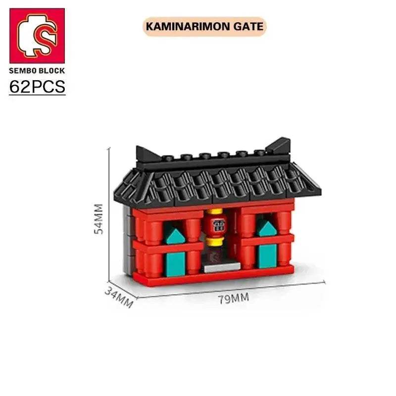 SEMBO BLOCK Japan Architecture Fridge Magnets Cherry Blossom Bricks DIY Gifts Toys for Young Child Adults - ToylandEU