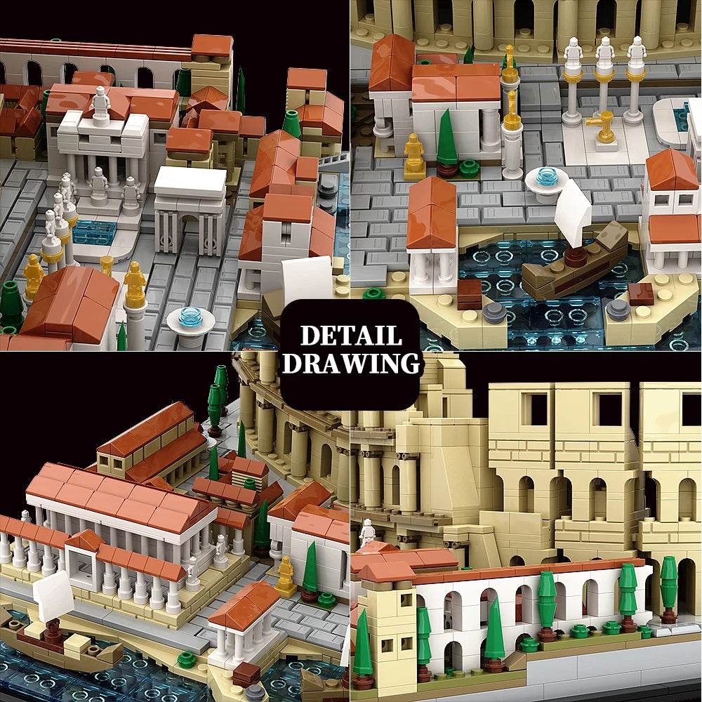 SETBRICKS MOC Roman Colosseum Architecture Model Building Block Set for Kids Building Bricks MOC - ToylandEU