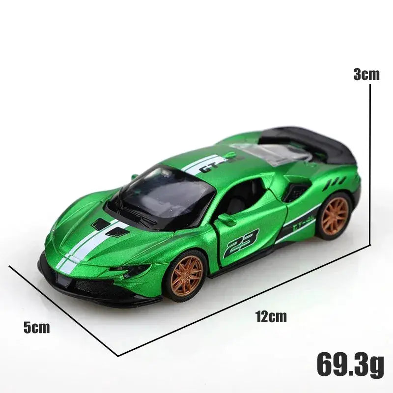SF90 Alloy Diecast Pullback Racing Car Racetrack Colors - ToylandEU