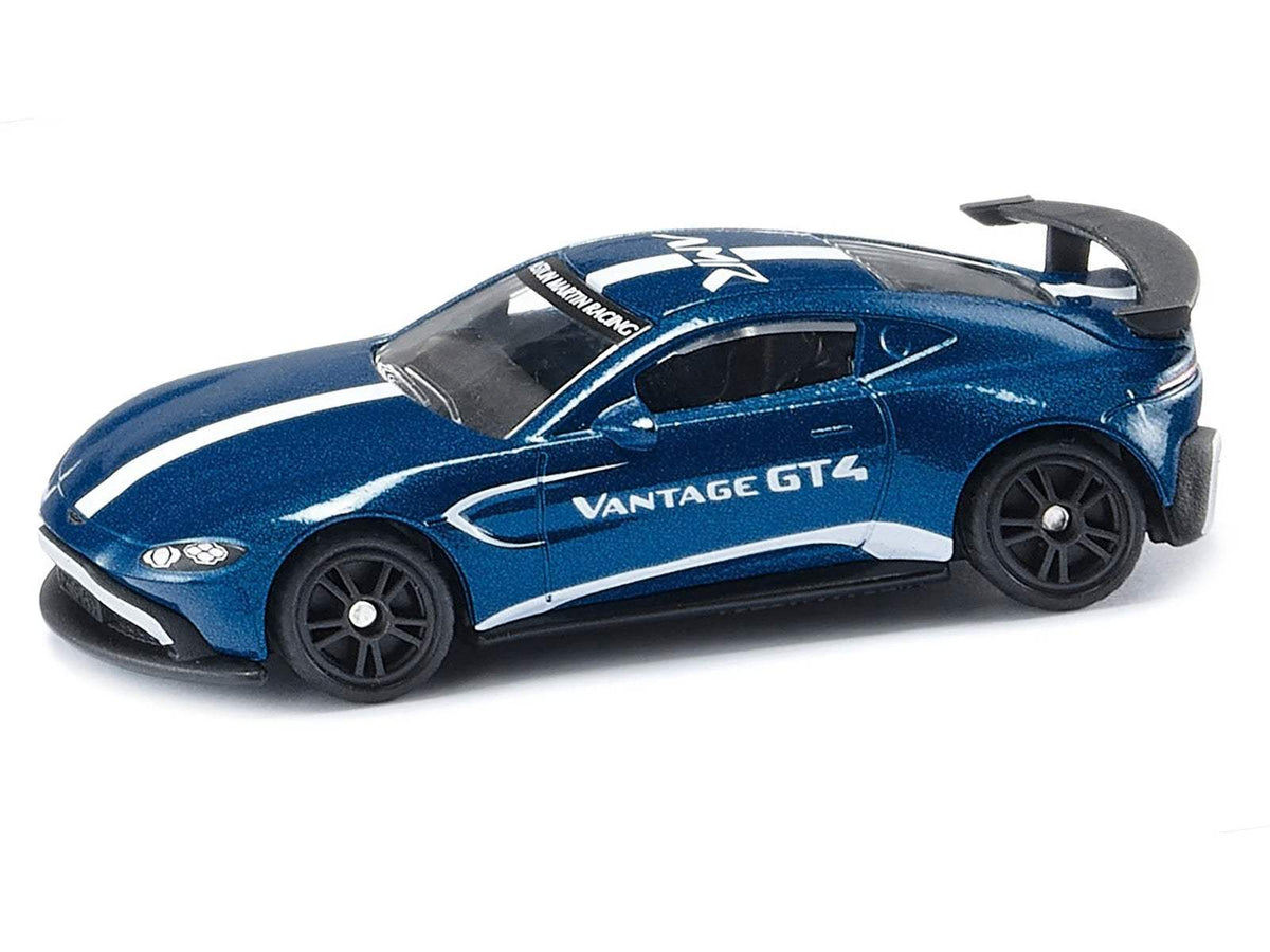Aston Martin Vantage GT4 Blue Metallic with White Stripes | Diecast Model Car | Siku | Collector Quality