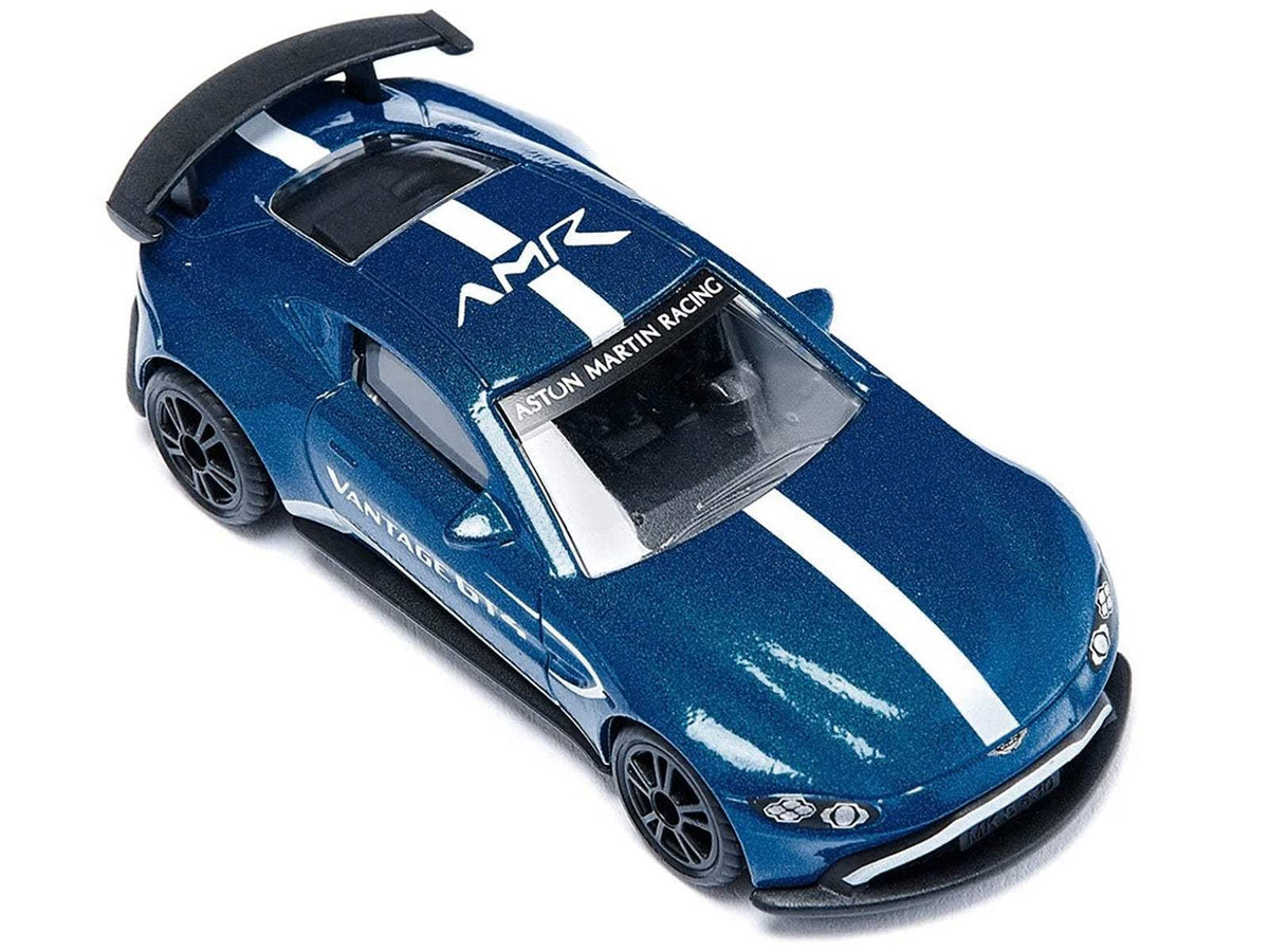 Aston Martin Vantage GT4 Blue Metallic with White Stripes | Diecast Model Car | Siku | Collector Quality