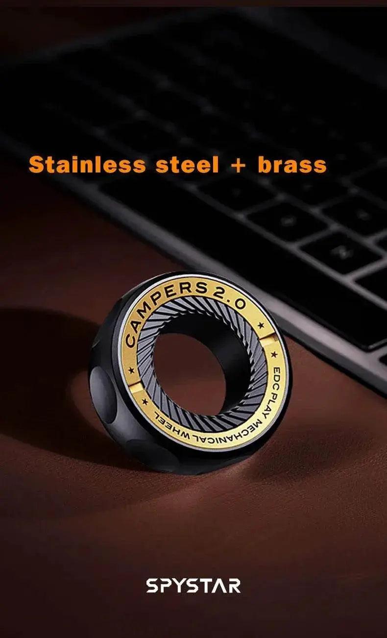  SPYSTAR Magnetic Fidget Ratchet Ring EDC Toys Adjustable Haptic Ring Stainless Steel Fingertip Metal Tyre Toys Stress Spinner -  ToylandEU™