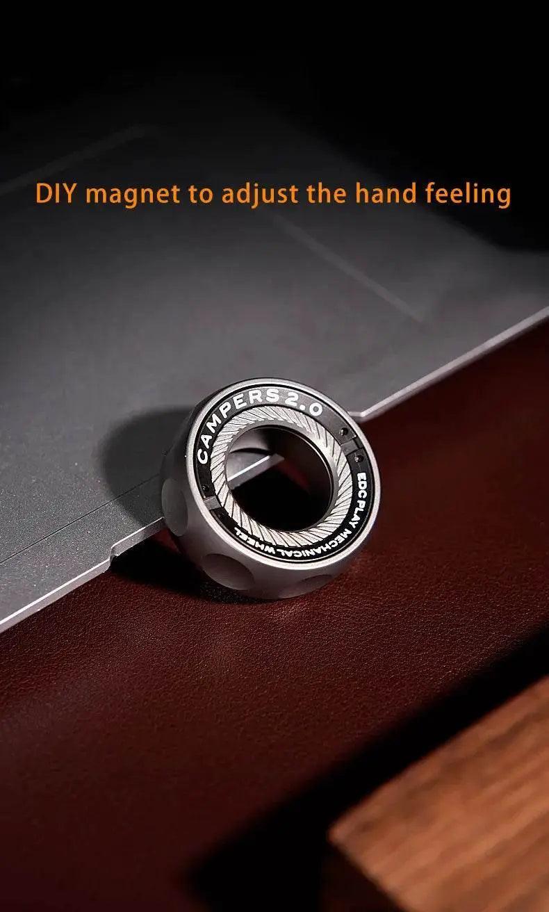 SPYSTAR Magnetic Fidget Ratchet Ring EDC Toys Adjustable Haptic Ring Stainless Steel Fingertip Metal Tyre Toys Stress Spinner -  ToylandEU™