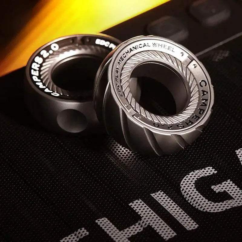 SPYSTAR Magnetic Fidget Ratchet Ring EDC Toys Adjustable Haptic Ring Stainless Steel Fingertip Metal Tyre Toys Stress Spinner - ToylandEU