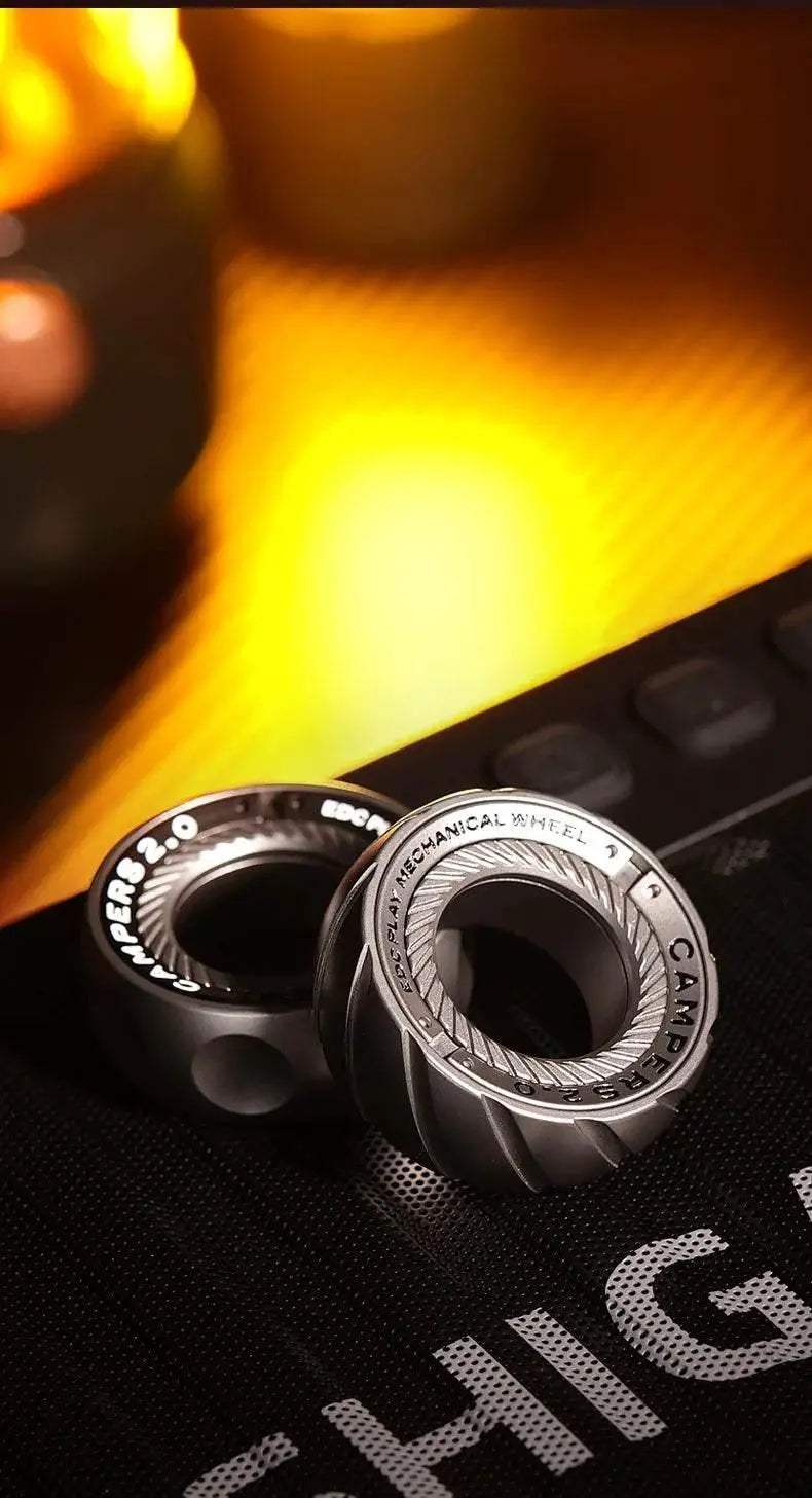 SPYSTAR Magnetic Fidget Ratchet Ring EDC Toys Adjustable Haptic Ring Stainless Steel Fingertip Metal Tyre Toys Stress Spinner - ToylandEU