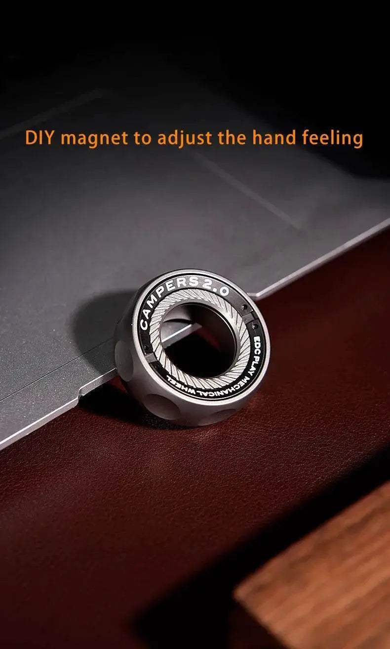 SPYSTAR Magnetic Fidget Ratchet Ring EDC Toys Adjustable Haptic Ring Stainless Steel Fingertip Metal Tyre Toys Stress Spinner - ToylandEU