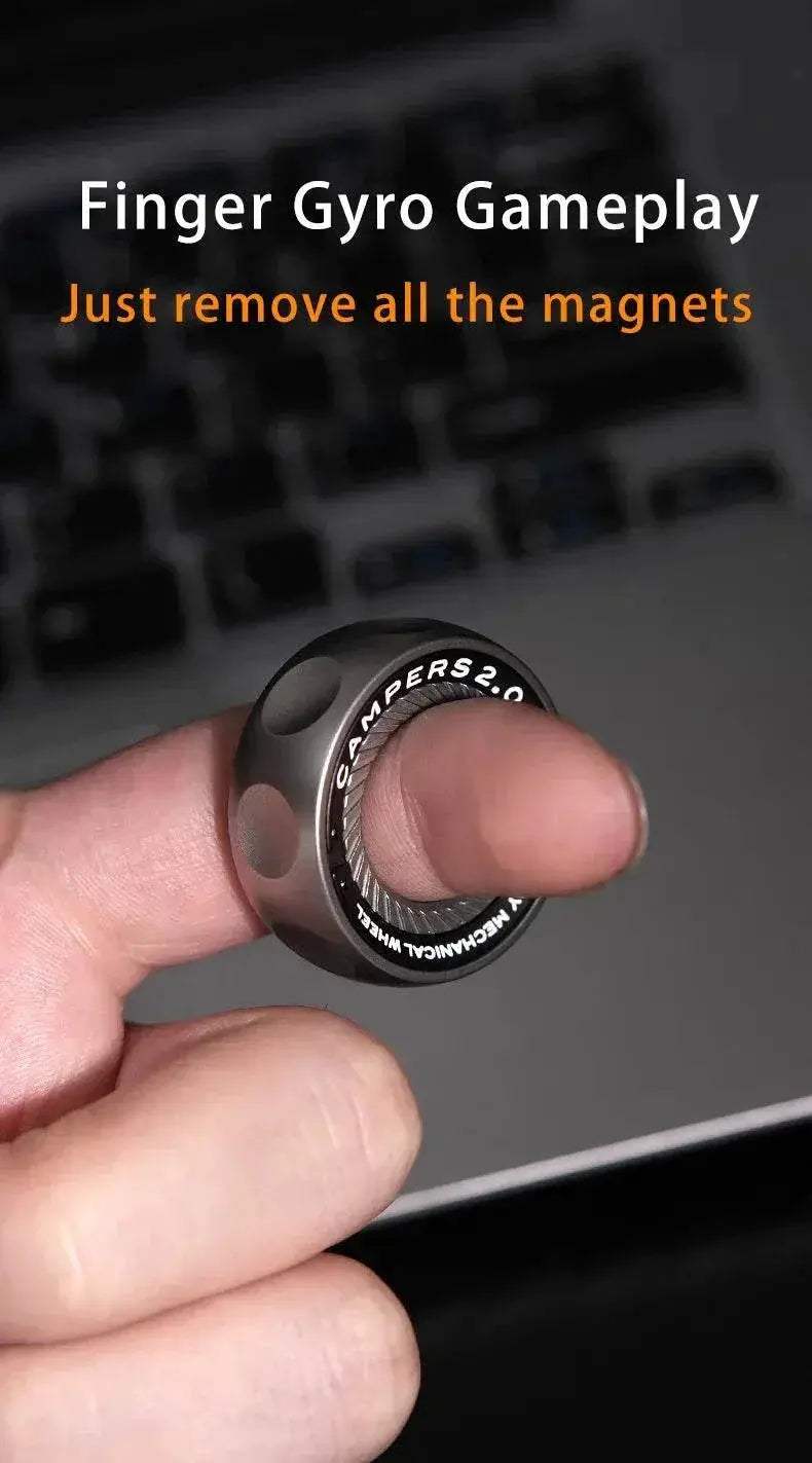 SPYSTAR Magnetic Fidget Ratchet Ring EDC Toys Adjustable Haptic Ring Stainless Steel Fingertip Metal Tyre Toys Stress Spinner - ToylandEU