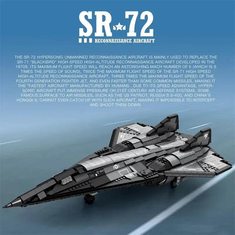  SR72 Supersonic Jet Fighter Building Blocks Set For Display -  ToylandEU™