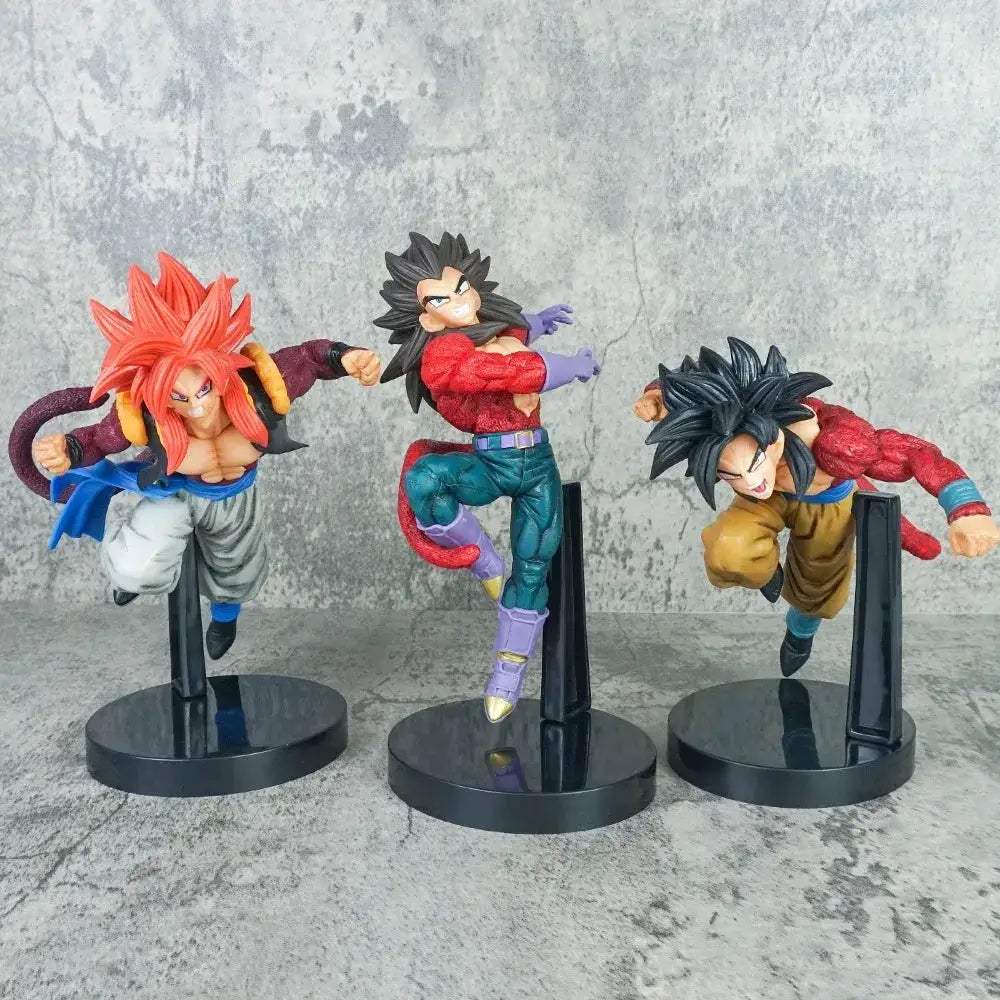 SSJ4 Gogeta, Vegeta, & Goku Anime Figurines - Dragon Ball GT Super Saiyan Action PVC Figurines - ToylandEU
