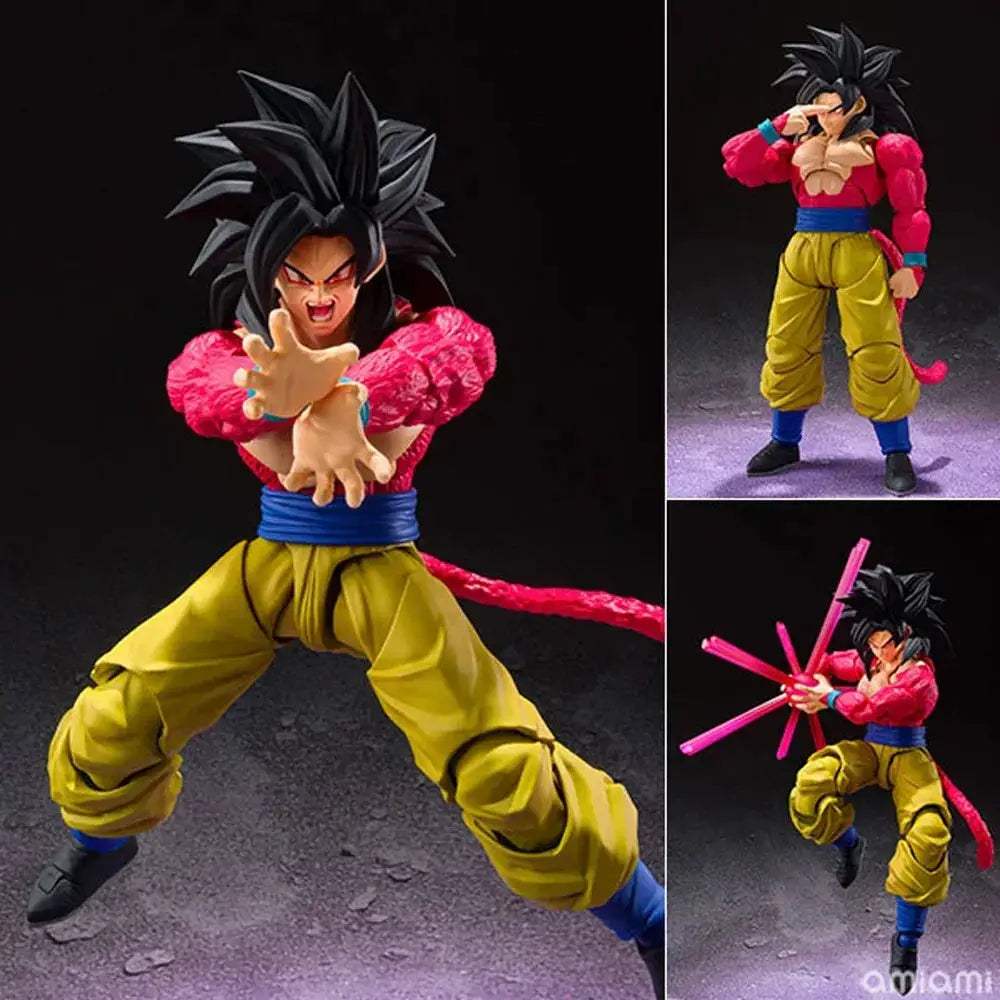 Dragon Ball Goku SSJ4 Action Figure With Movable Joints Kamehameha - ToylandEU