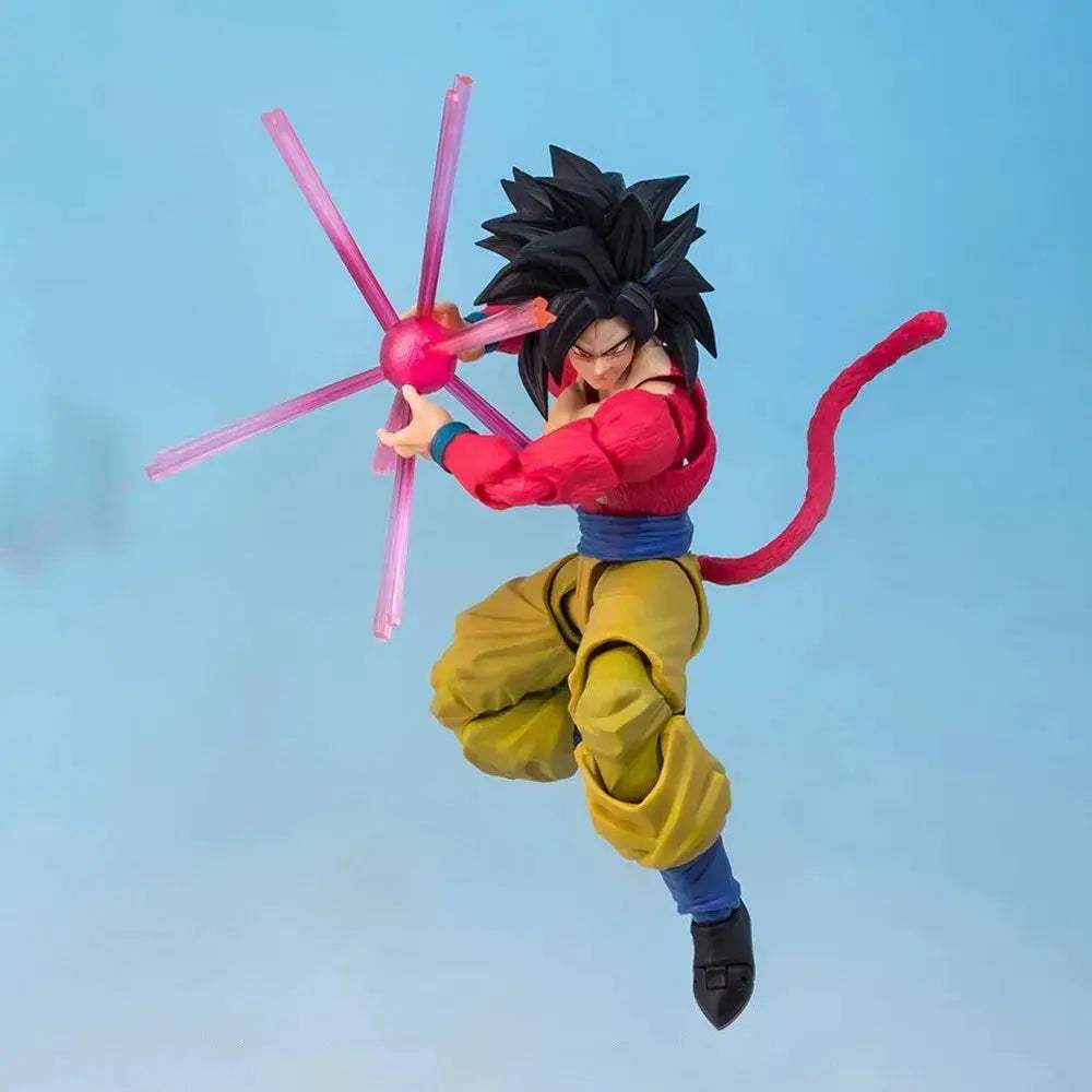 Dragon Ball Goku SSJ4 Action Figure With Movable Joints Kamehameha - ToylandEU